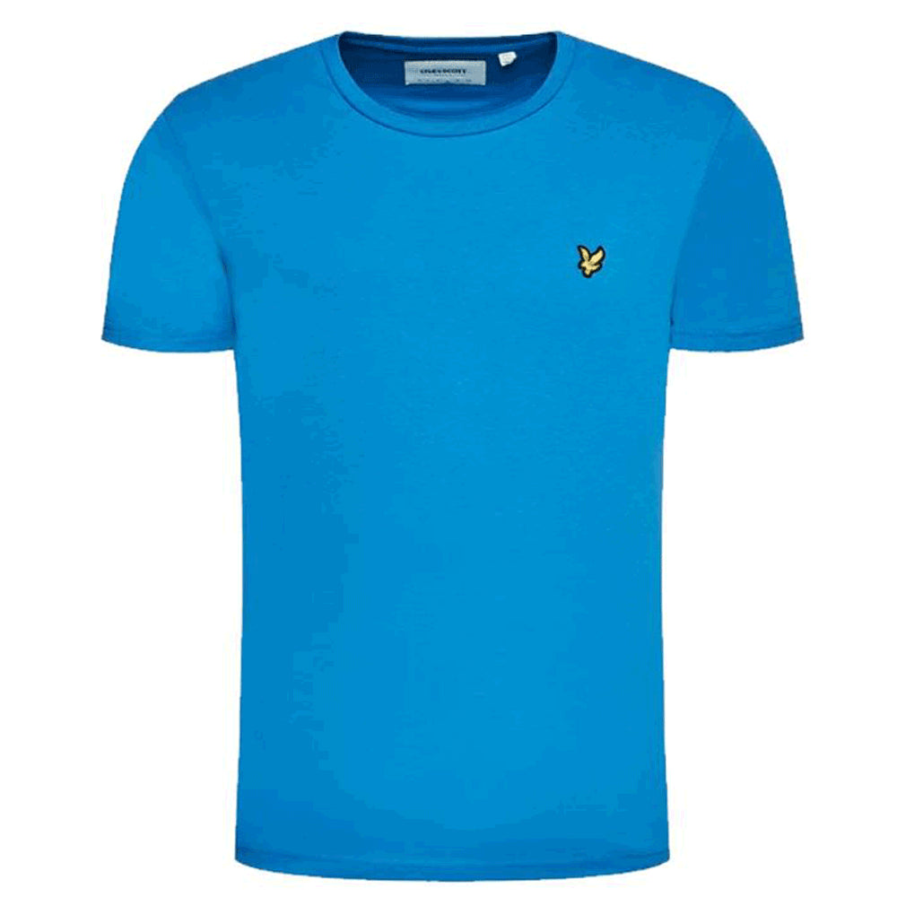 Lyle & Scott Men's Blue Crew Neck T-Shirt Casual Relaxed Fit