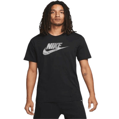 Nike Black Sportswear Hybrid T-Shirt Men's Short Sleeve Athletic Wear