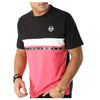 Sergio Tacchini mens tee black/pink casual crew neck t-shirt