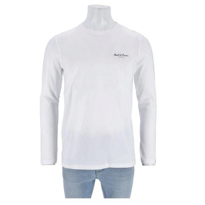 jack & jones men's jcoberg long sleeve tee white