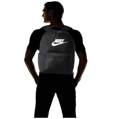 Nike Classic Logo Backpack Black Unisex School Bag Lightweight Durable Travel Pack