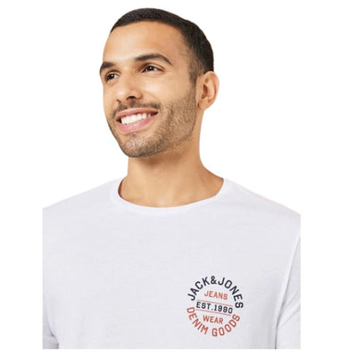 jack & jones men's jjandy 2 pack long sleeve tee navy/white