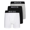 NICCE 3PK CUBAR BOXERS BLACK/GREY/WHITE – Men's Premium Quality Boxer Shorts Pack