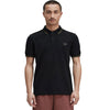 Fred Perry Black/Green Twin Tipped Polo Classic Men's Shirt