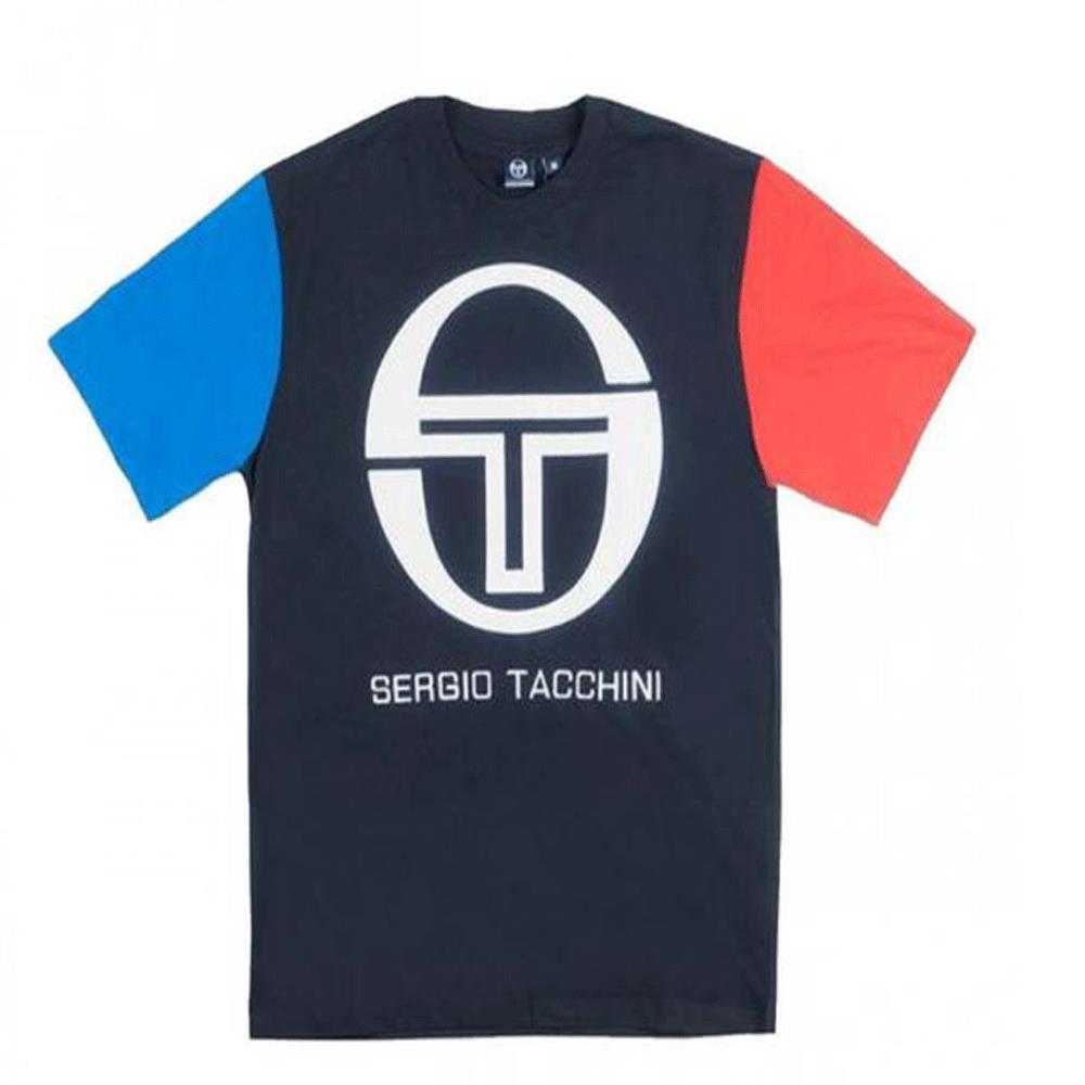 Sergio Tacchini mens icona tee navy/white sportswear t-shirt