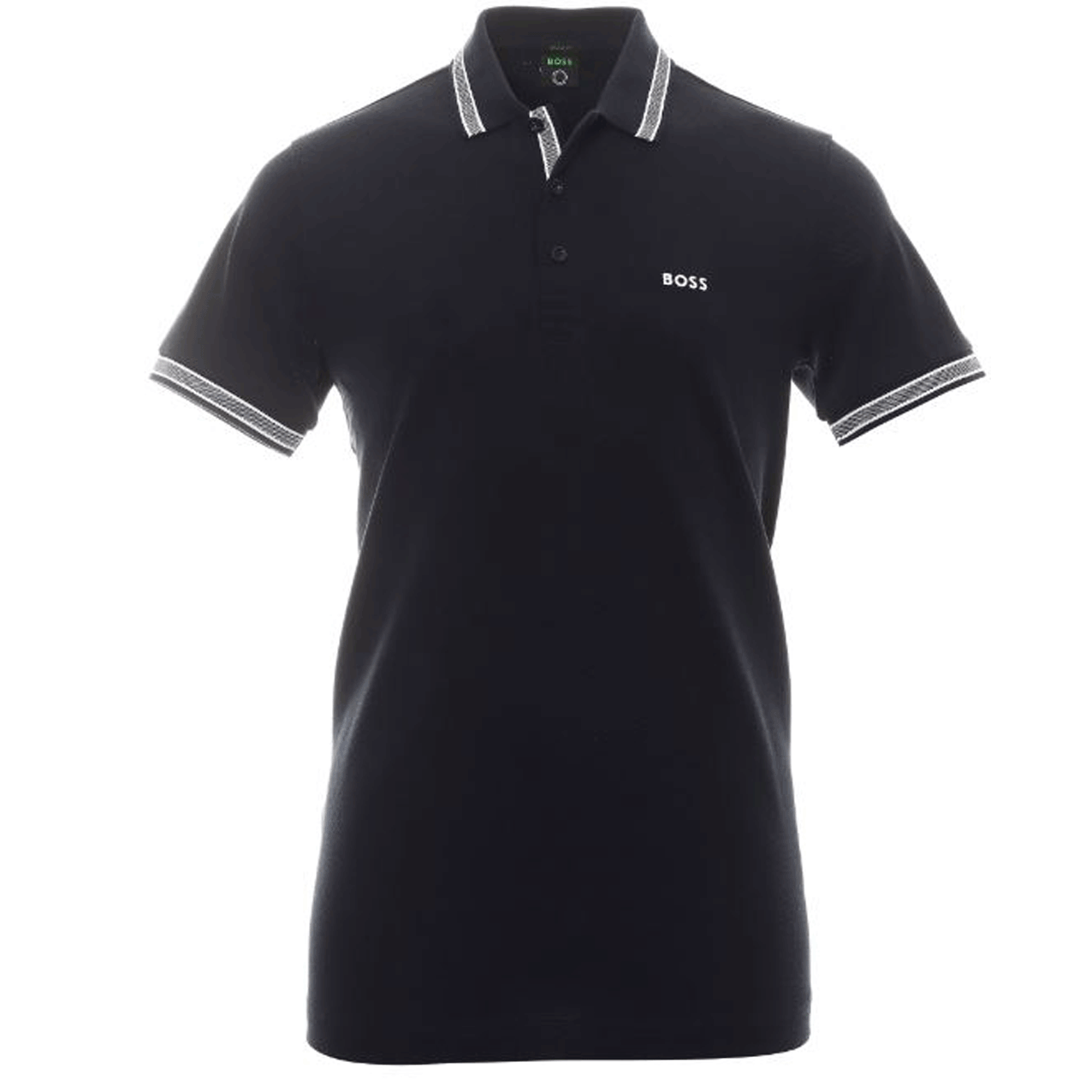 Boss Paddy Tipped Natural  Dark Blue Polo T-Shirt