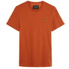 LYLE & SCOTT   CREW TEE TOBACCO ORANGE