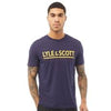 LYLE & SCOTT HARRIDGE LARGE LOGO TEE NAVY