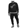 NIKE MULTI SWOOSH LOGO CREW SUIT BLACK