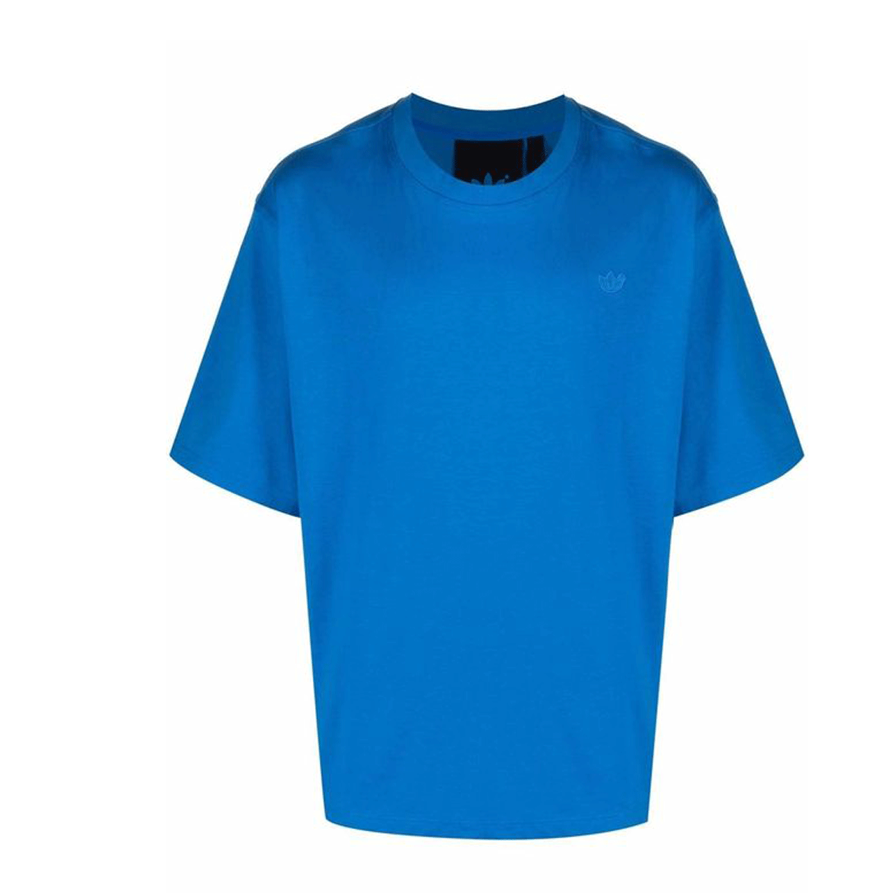 ADIDAS MEN'S BLUE COTTON T-SHIRT