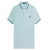 Fred Perry Men's Twin Tipped Polo L Blue/Teal/Navy Casual Icon Shirt