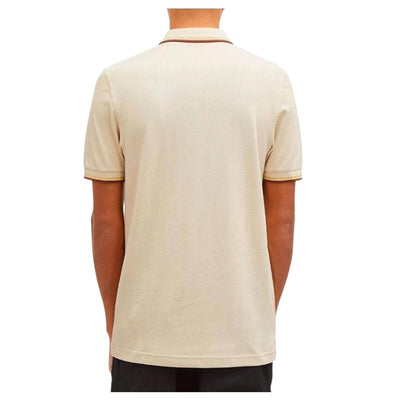 Fred Perry Twin Tipped Polo Shirt Oat/Honey - Classic Fit Men's