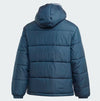 Adidas Mens Puffer Hooded Jacket Padded Puff Jacket Navy Winter Zip Coat - MRGOUTLETS