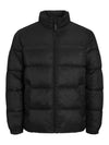 Jack & Jones Jacket Puffer Coat Mens Black Winter Coat Full Zip Jacket - MRGOUTLETS