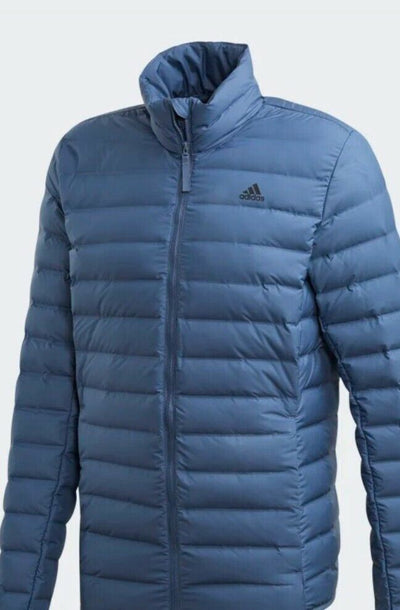 Adidas Mens Jacket Varilite Tech Ink Jacket Long Sleeve Full Zip Jacket Blue - MRGOUTLETS