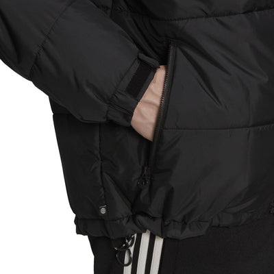 Adidas Mens Jacket Essentials Padded Puffer Jacket Black Winter Zip Coat - MRGOUTLETS