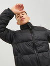 Jack & Jones Jacket Puffer Coat Mens Black Winter Coat Full Zip Jacket - MRGOUTLETS
