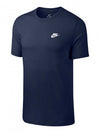 Nike T-Shirt Mens Short Sleeve T Shirt Gym Tee Running Top Navy - MRGOUTLETS