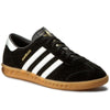 Adidas Hamburg Trainers Mens Black Classic Retro Trainers Suede Gym Trainers - MRGOUTLETS