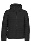 Superdry Fuji Hooded Mens Jacket Bomber Puffer Jacket Black Zip Jacket - MRGOUTLETS