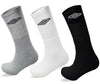 Umbro Mens Womens Crew 3 Pairs Socks Sports Football Rugby 3 Pack Socks Size