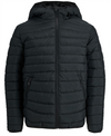 Jack & Jones Jacket Quilted Puffer Jacket Hoodie Zip Padded Jacket Black - MRGOUTLETS