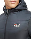 Fila Padded Jackets Mens Reversible Alpino Full Zip Jacket Coat Hoody Pockets - MRGOUTLETS