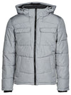 Jack & Jones Jacket Mens Hoodie Jacket Winter Windproof Jacket Light Grey - MRGOUTLETS