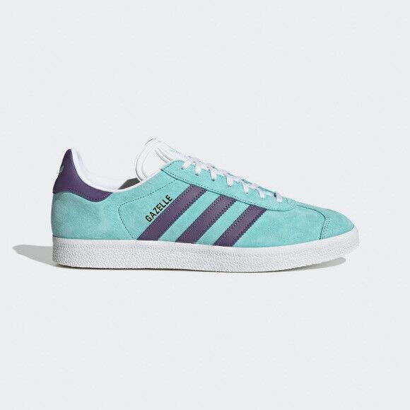 Adidas Gazelle Trainers Low Top Lace Up Mens Trainers Aqua Gym Sneakers - MRGOUTLETS
