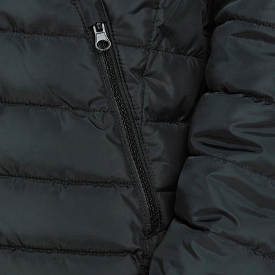 Jack & Jones Jacket Quilted Puffer Jacket Hoodie Zip Padded Jacket Black - MRGOUTLETS