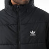 Adidas Mens Jacket Essentials Padded Puffer Jacket Black Winter Zip Coat - MRGOUTLETS