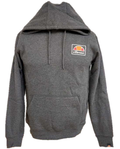 Ellesse Hoodie Mens Dark Grey Gym Hoodie Pullover Long Sleeve Hood