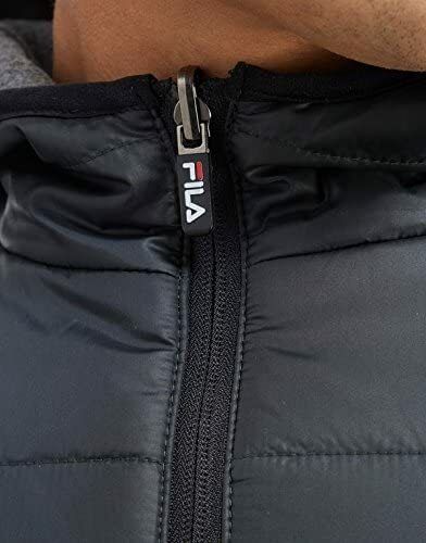 Fila Padded Jackets Mens Reversible Alpino Full Zip Jacket Coat Hoody Pockets - MRGOUTLETS