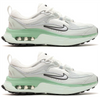 Nike Air Max Trainers Lace Up Unisex Sneakers White/Silver Running Trainers