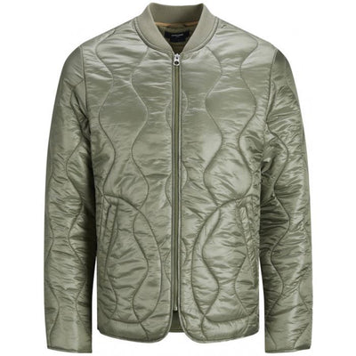 Jack & Jones Jacket Mens Full Zip Jacket Long Sleeve Jacket Dusty Olive - MRGOUTLETS