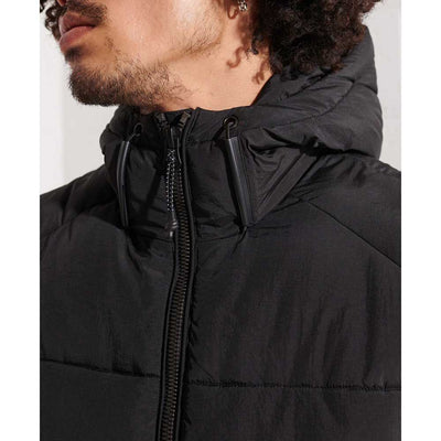 Superdry Mens Mountain Recreational Jacket Black Long Sleeve Jacket - MRGOUTLETS