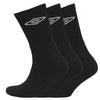 Umbro Mens Womens Crew 3 Pairs Socks Sports Football Rugby 3 Pack Socks Size