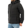 Superdry Fuji Hooded Mens Jacket Bomber Puffer Jacket Black Zip Jacket - MRGOUTLETS