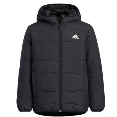 Adidas Youth Padded Jacket Full Zip Hoodie Winter Coat Black Jacket Long Sleeve - MRGOUTLETS
