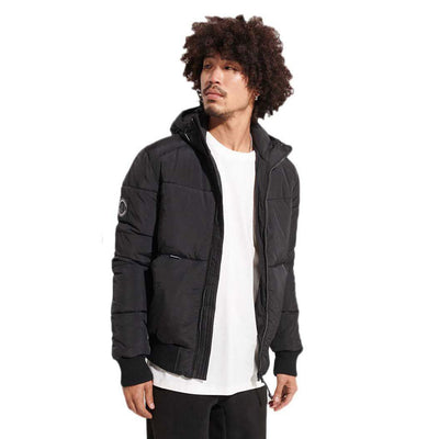 Superdry Mens Mountain Recreational Jacket Black Long Sleeve Jacket - MRGOUTLETS