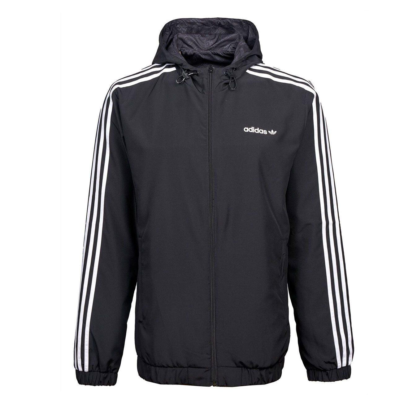 Adidas Jacket Hooded Mens Jacket Running Reversible Jacket Black ZX Jacket - MRGOUTLETS
