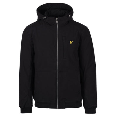 Lyle & Scott Jacket Softshell Zip Jacket Mens Black Winter Jacket Long Sleeve - MRGOUTLETS