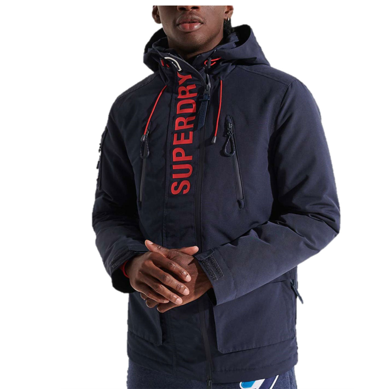 Superdry Jacket Sneakin Mens Jacket Waterproof Navy Ultimate Hoodie Jacket - MRGOUTLETS