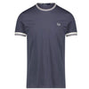 FRED PERRY  TWIN TIPPED TEE NAVY - MRGOUTLETS