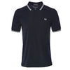 FRED PERRY  TWIN TIPPED POLO TOP NAVY/WHITE - MRGOUTLETS