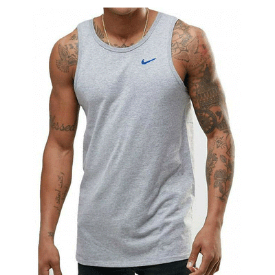 NIKE SWOOSH LOGO VEST GREY - MRGOUTLETS