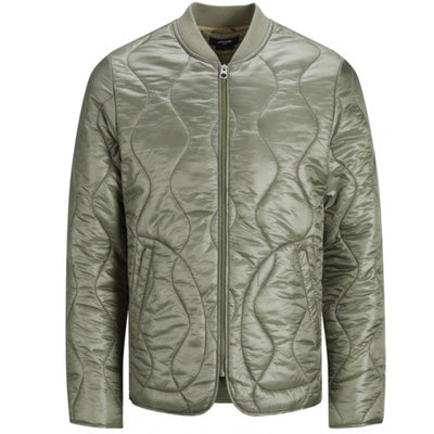 Jack & Jones Jacket Mens Full Zip Jacket Long Sleeve Jacket Dusty Olive - MRGOUTLETS